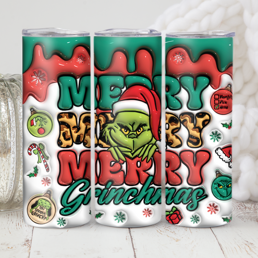 20 oz. tumbler Print Wrap - Merry Merry Merry Grinchmas