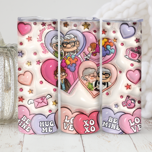 20 oz. tumbler Print Wrap - Valentines Up Puffy