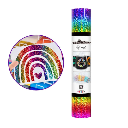TECKWRAP- Holographic Sparkle Rainbow
